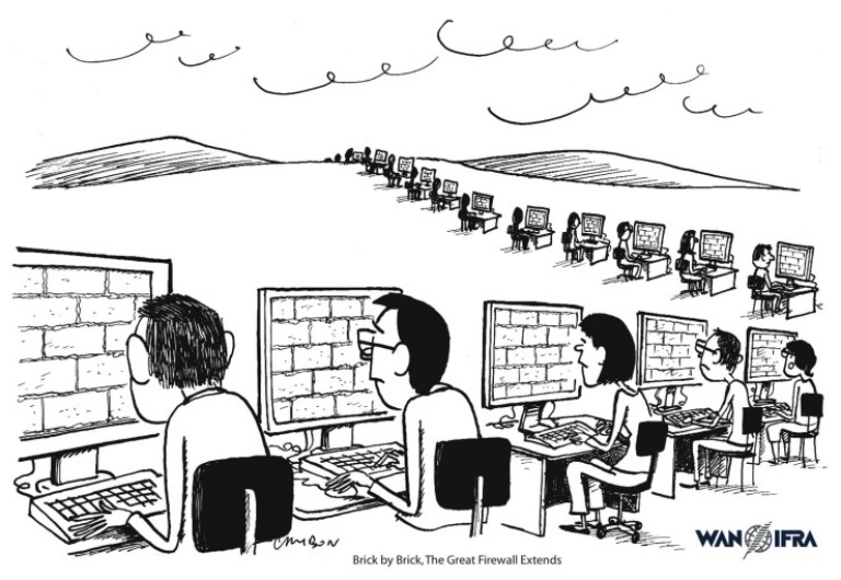 China Great Firewall Cartoon